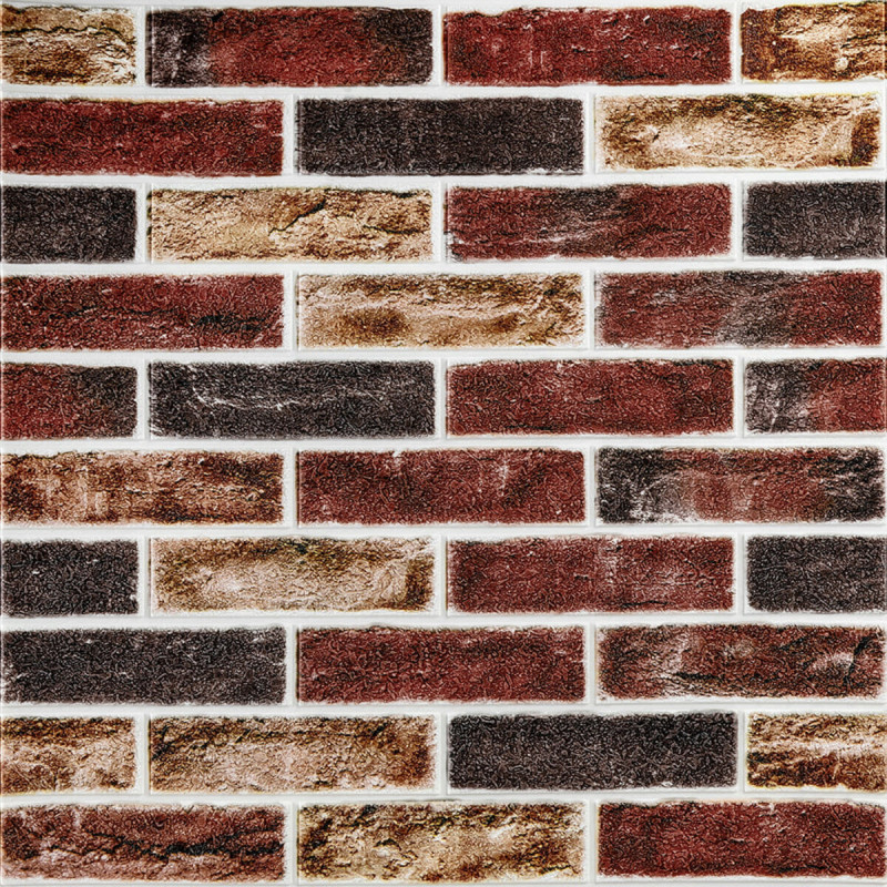 Самоклеюча 3D панель 700х700х5мм Цегла клінкер бежевий (417) SW-00001183