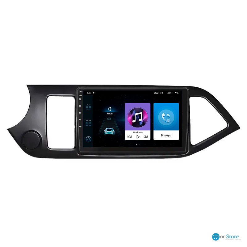 Штатная магнитола Lesko для Kia Picanto II 2011-2015 экран 9" 1/16Gb Wi-Fi GPS Base