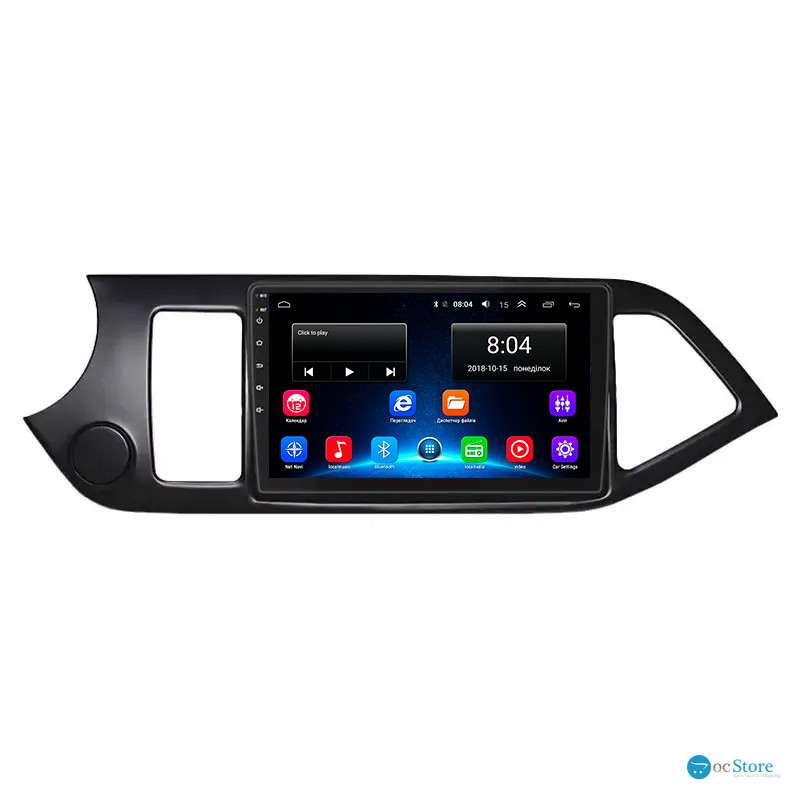Штатная магнитола Lesko для Kia Picanto II 2011-2015 экран 9" 2/32Gb Wi-Fi GPS Base