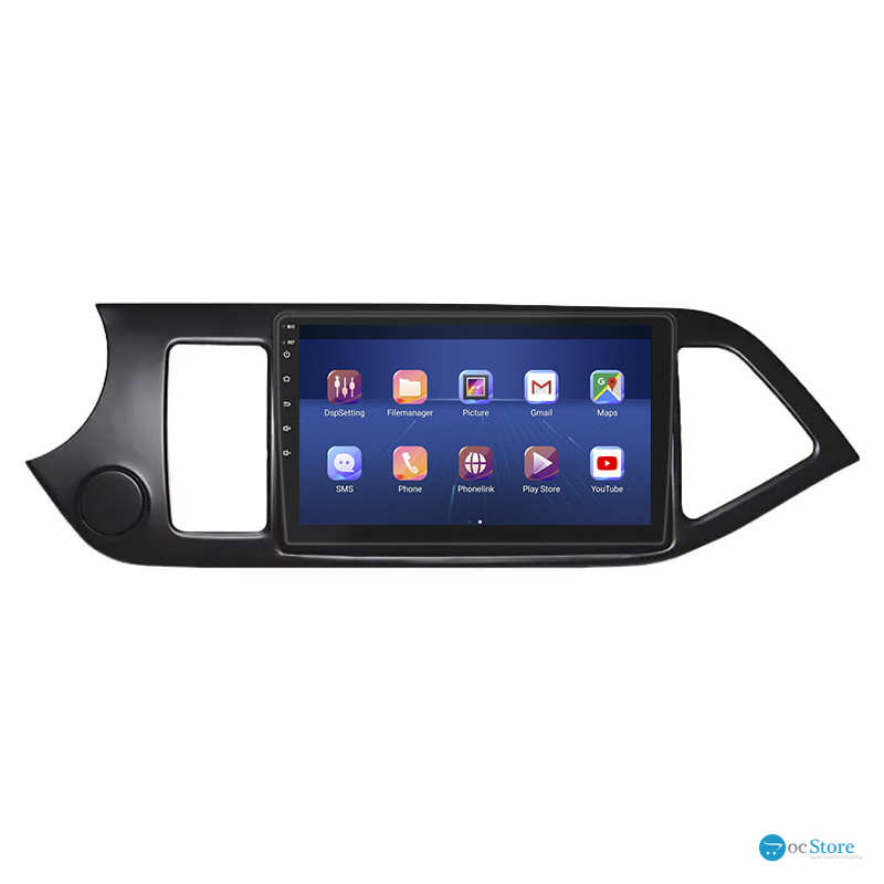 Штатная магнитола Lesko для Kia Picanto II 2011-2015 экран 9" 4/64Gb 4G Wi-Fi GPS Top