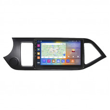 Штатная магнитола Lesko для Kia Picanto II Рестайлинг 2015-2017 экран 9" 2/32Gb CarPlay 4G Wi-Fi GPS Prime