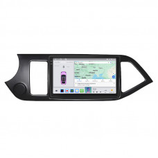 Штатная магнитола Lesko для Kia Picanto II Рестайлинг 2015-2017 экран 9" 4/64 QLED CarPlay 4G Wi-Fi GPS 360 Prime