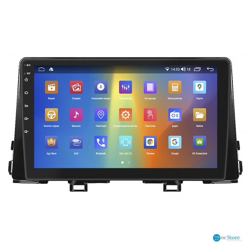 Штатная магнитола Lesko для Kia Picanto III 2017-2021 экран 9" 2/32Gb CarPlay 4G Wi-Fi GPS Prime