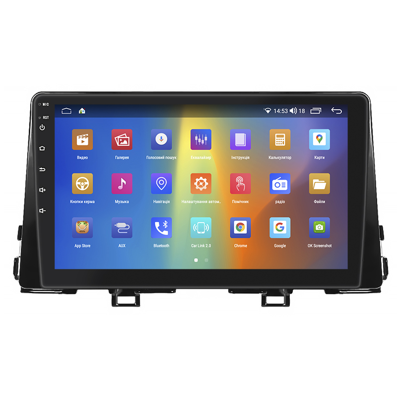 Штатная магнитола Lesko для Kia Picanto III 2017-2021 экран 9" 2/32Gb CarPlay 4G Wi-Fi GPS Prime