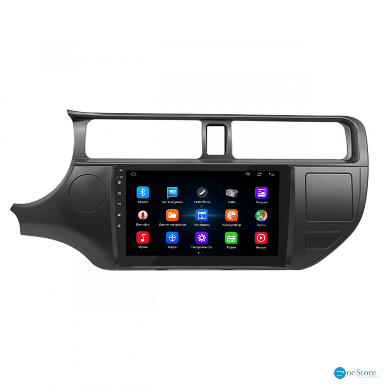 Штатная магнитола Lesko для Kia Rio III 2011-2015 экран 9" 1/16Gb Wi-Fi GPS Base