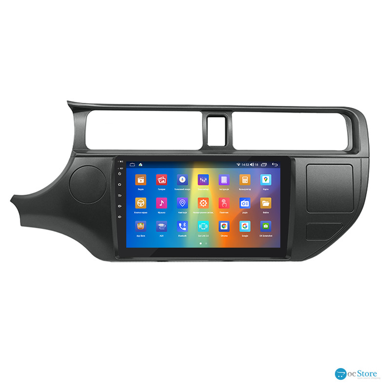 Штатная магнитола Lesko для Kia Rio III 2011-2015 экран 9" 2/32Gb CarPlay 4G Wi-Fi GPS Prime