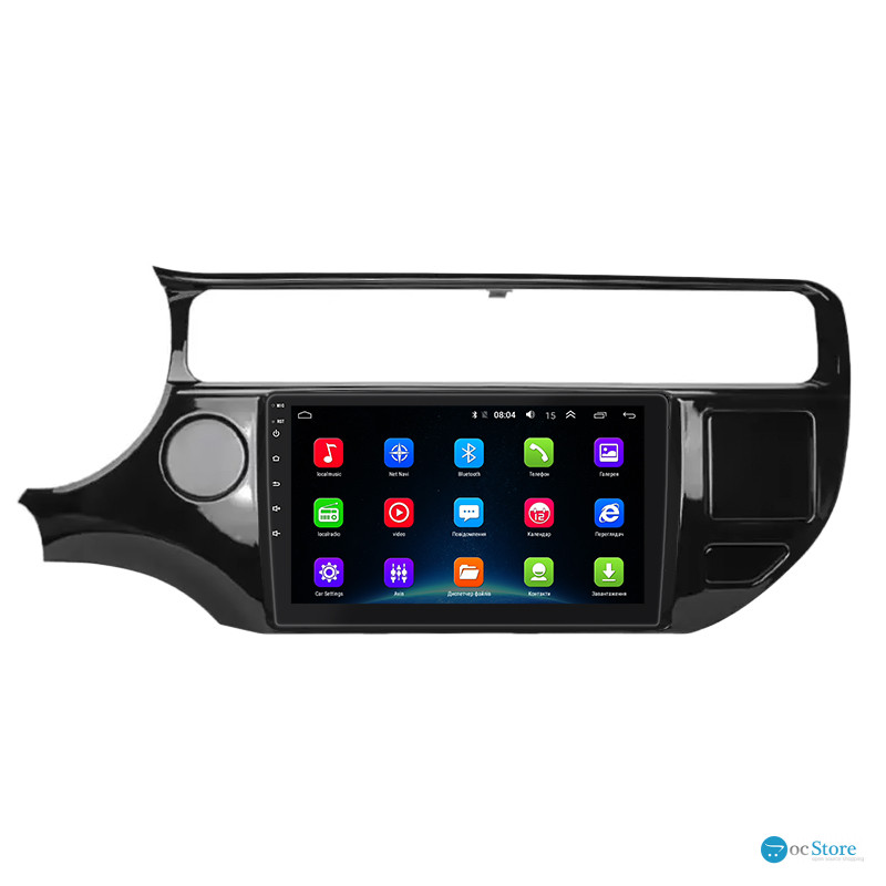Штатная магнитола Lesko для Kia Rio III Рестайлинг 2015-2017 экран 9" 2/32Gb Wi-Fi GPS Base