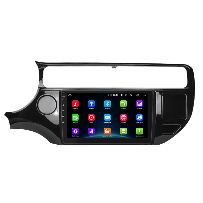Штатная магнитола Lesko для Kia Rio III Рестайлинг 2015-2017 экран 9" 2/32Gb Wi-Fi GPS Base