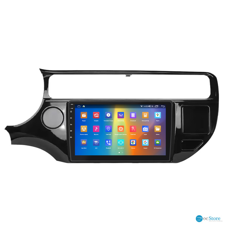 Штатная магнитола Lesko для Kia Rio III Рестайлинг 2015-2017 экран 9" 2/32Gb CarPlay 4G Wi-Fi GPS Prime