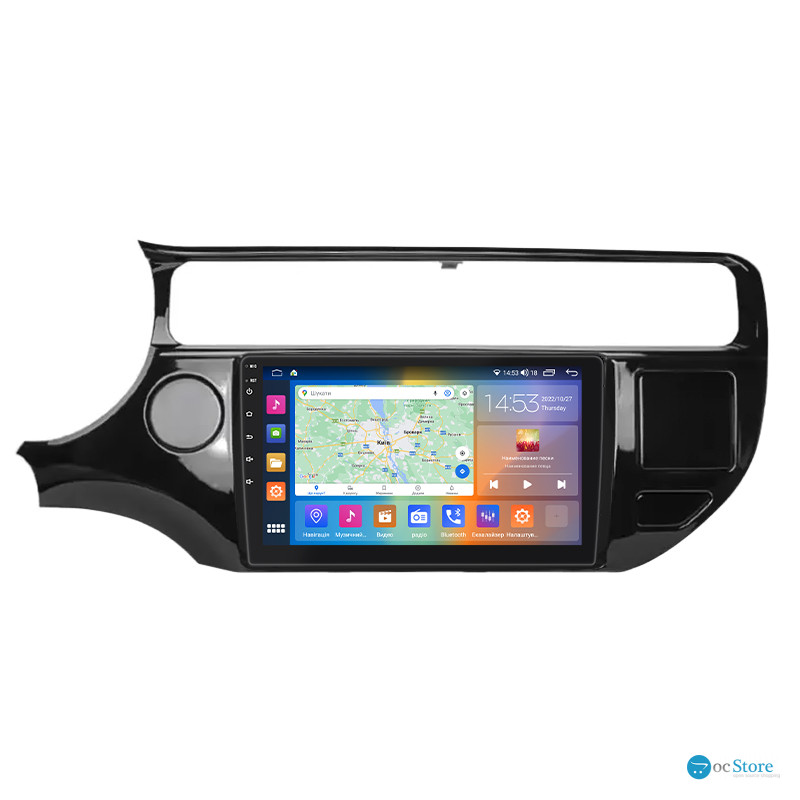 Штатная магнитола Lesko для Kia Rio III Рестайлинг 2015-2017 экран 9" 4/64Gb CarPlay 4G Wi-Fi GPS Prime