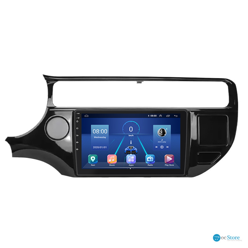 Штатная магнитола Lesko для Kia Rio III Рестайлинг 2015-2017 экран 9" 4/64Gb 4G Wi-Fi GPS Top