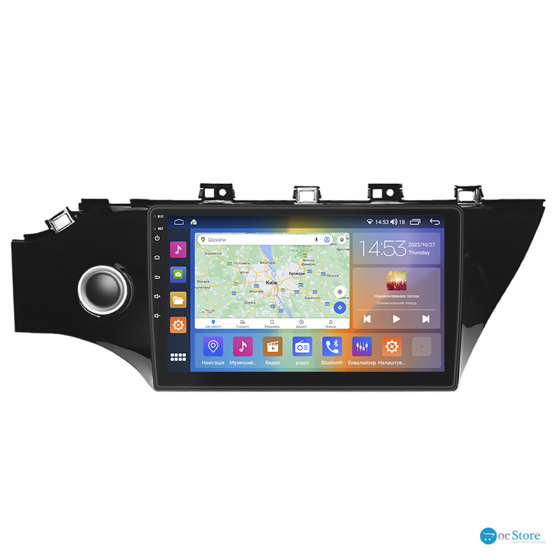 Штатная магнитола Lesko для Kia Rio IV 2017-2020 экран 10" 4/64Gb CarPlay 4G Wi-Fi GPS Prime