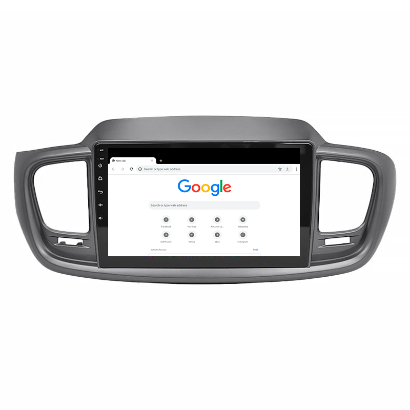 Штатная магнитола Lesko для Kia Sorento III Prime 2014-2017 экран 10" 4/32Gb 4G Wi-Fi GPS Top