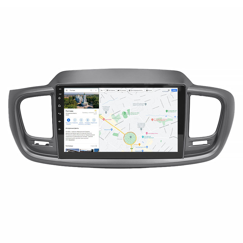 Штатная магнитола Lesko для Kia Sorento III Prime 2014-2017 экран 10" 4/64Gb 4G Wi-Fi GPS Top