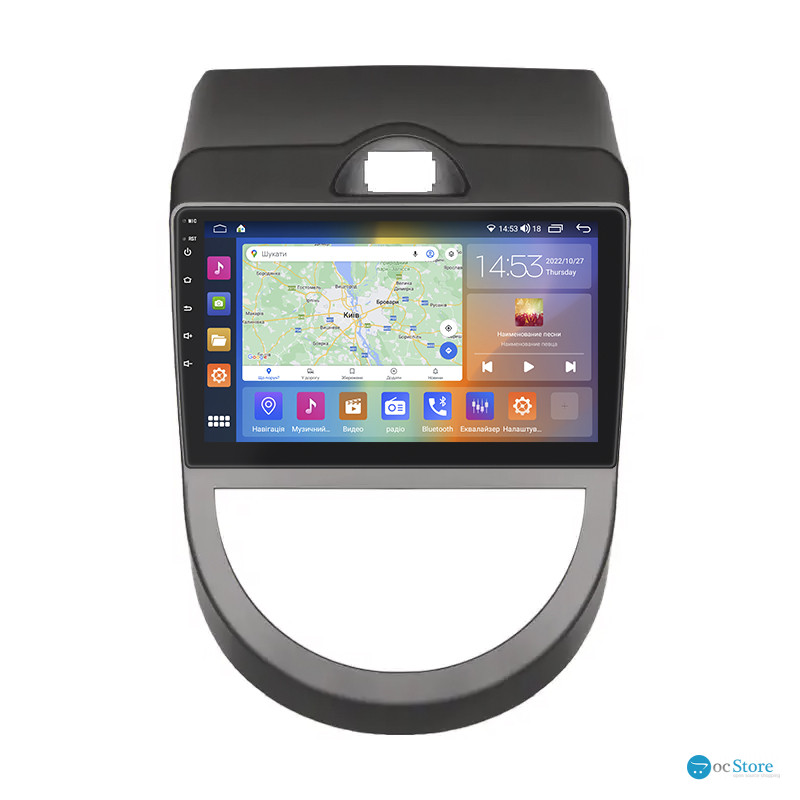 Штатная магнитола Lesko для Kia Soul I 2008-2011 экран 9" 2/32Gb CarPlay 4G Wi-Fi GPS Prime