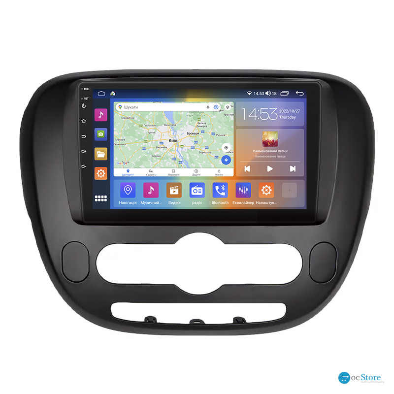 Штатная магнитола Lesko для Kia Soul II 2013-2016 экран 9" 4/64Gb CarPlay 4G Wi-Fi GPS Prime