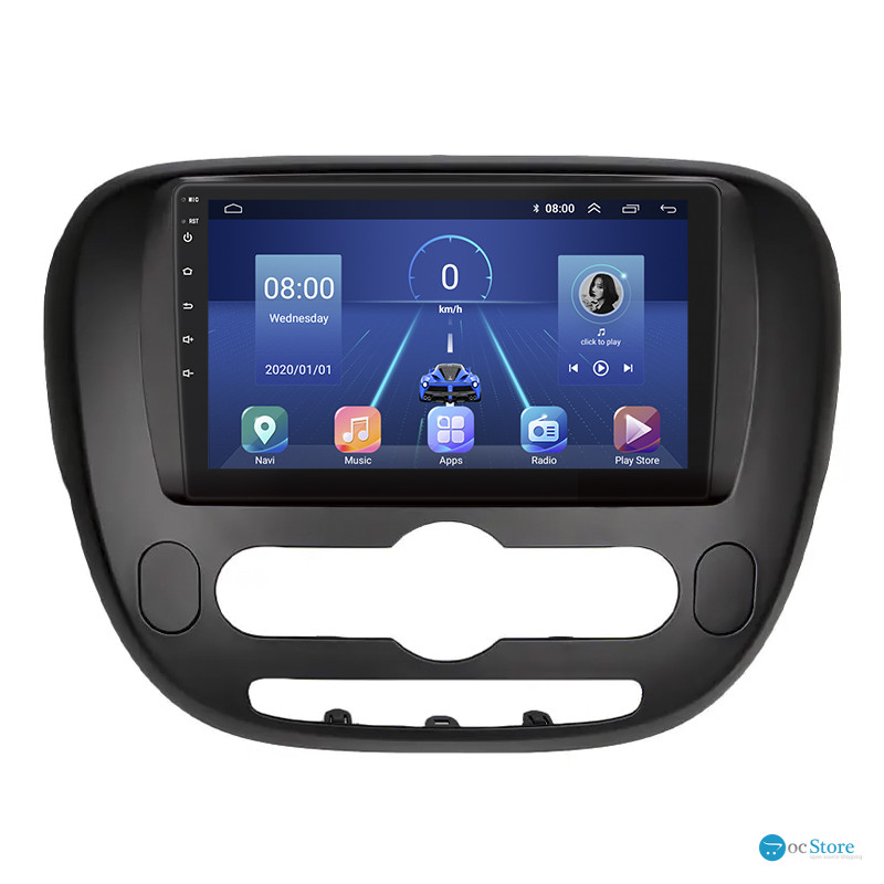 Штатная магнитола Lesko для Kia Soul II 2013-2016 экран 9" 4/64Gb 4G Wi-Fi GPS Top