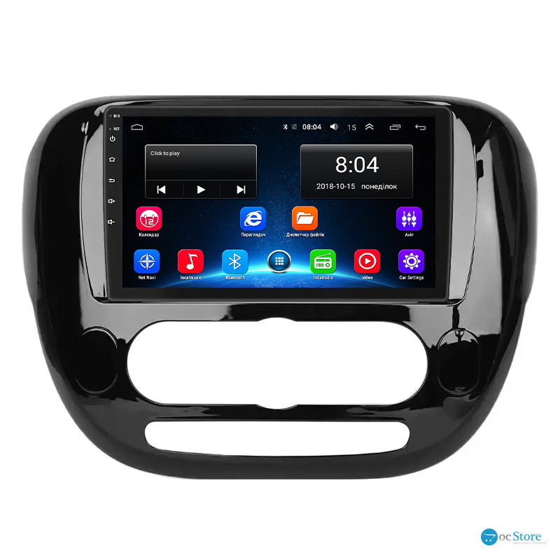Штатная магнитола Lesko для Kia Soul II Рестайлинг 2016-2019 экран 9" 2/32Gb Wi-Fi GPS Base