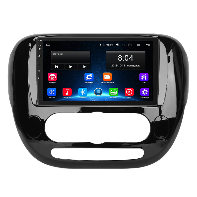 Штатная магнитола Lesko для Kia Soul II Рестайлинг 2016-2019 экран 9" 2/32Gb Wi-Fi GPS Base