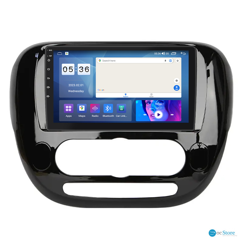 Штатная магнитола Lesko для Kia Soul II Рестайлинг 2016-2019 экран 9" 2/32Gb CarPlay 4G Wi-Fi GPS Prime