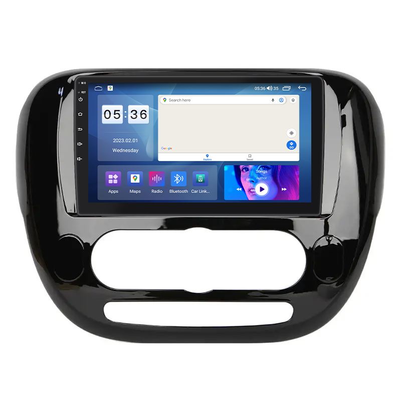 Штатная магнитола Lesko для Kia Soul II Рестайлинг 2016-2019 экран 9" 2/32Gb CarPlay 4G Wi-Fi GPS Prime