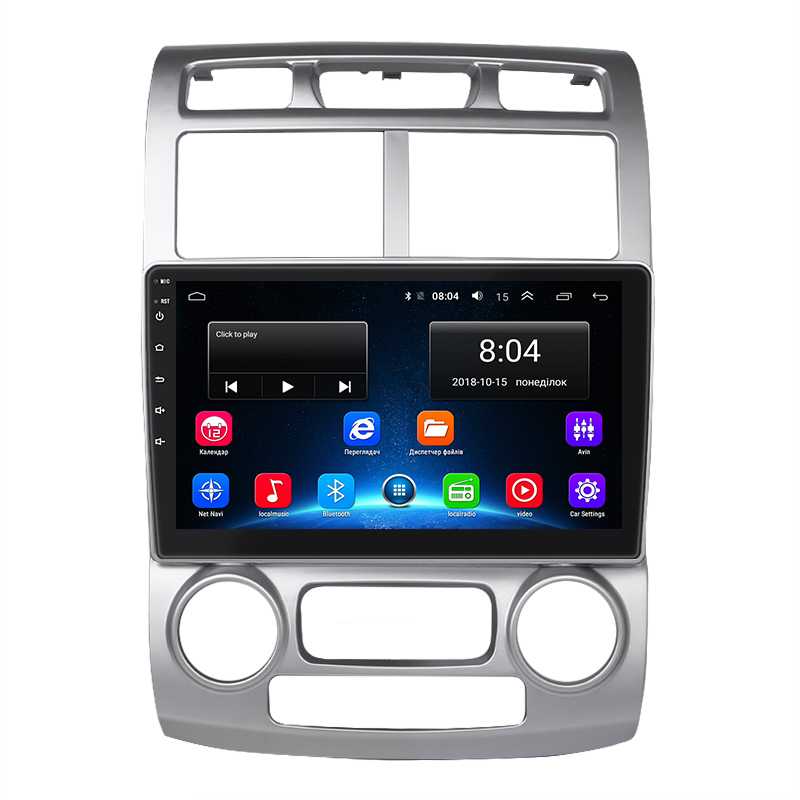 Штатная магнитола Lesko для Kia Sportage II 2004-2008 экран 9" 2/32Gb Wi-Fi GPS Base