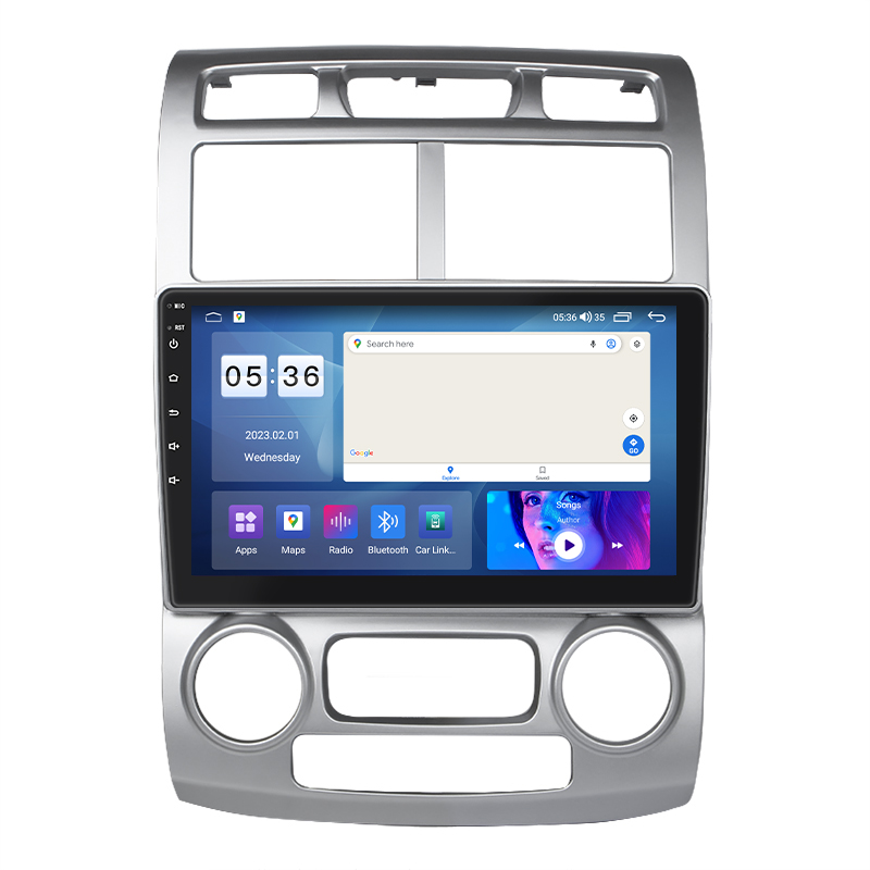 Штатная магнитола Lesko для Kia Sportage II 2004-2008 экран 9" 4/64Gb CarPlay 4G Wi-Fi GPS Prime