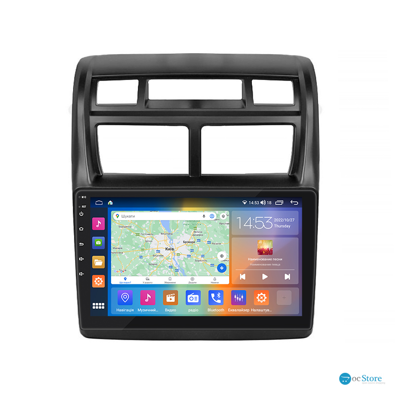 Штатная магнитола Lesko для Kia Sportage II Рестайлинг 2008-2010 экран 9" 4/64Gb CarPlay 4G Wi-Fi GPS Prime