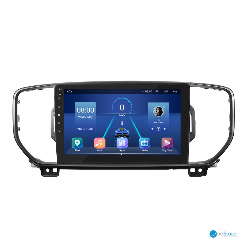 Штатная магнитола Lesko для Kia Sportage IV 2016-2018 экран 9" 2/32Gb 4G Wi-Fi GPS Top