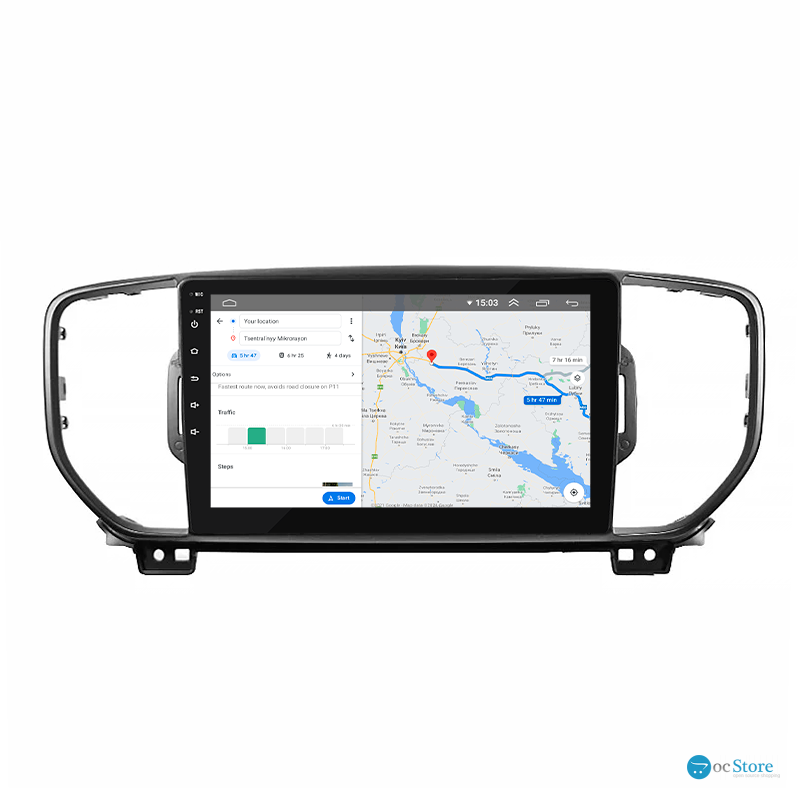 Штатная магнитола Lesko для Kia Sportage IV 2016-2018 экран 9" 2/32Gb Wi-Fi GPS Base
