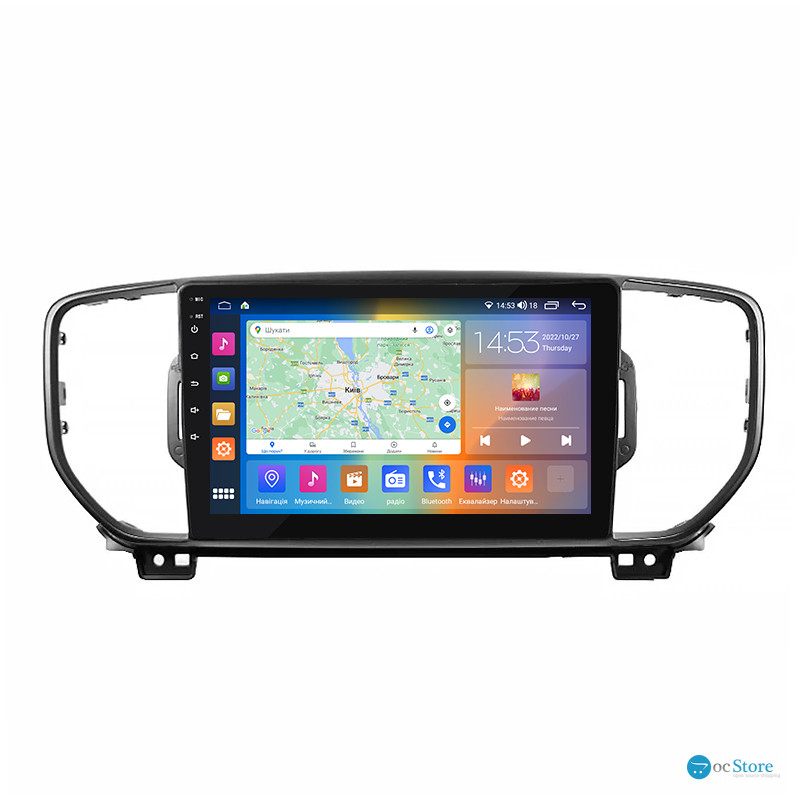Штатная магнитола Lesko для Kia Sportage IV 2016-2018 экран 9" 4/64Gb CarPlay 4G Wi-Fi GPS Prime
