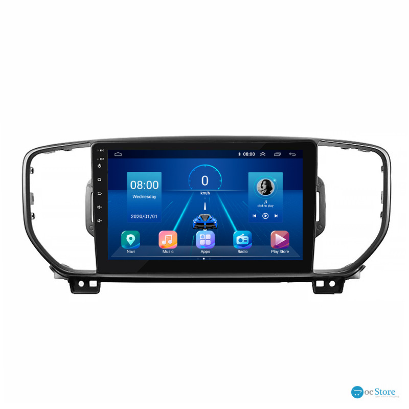 Штатная магнитола Lesko для Kia Sportage IV 2016-2018 экран 9" 6/128Gb 4G Wi-Fi GPS Top
