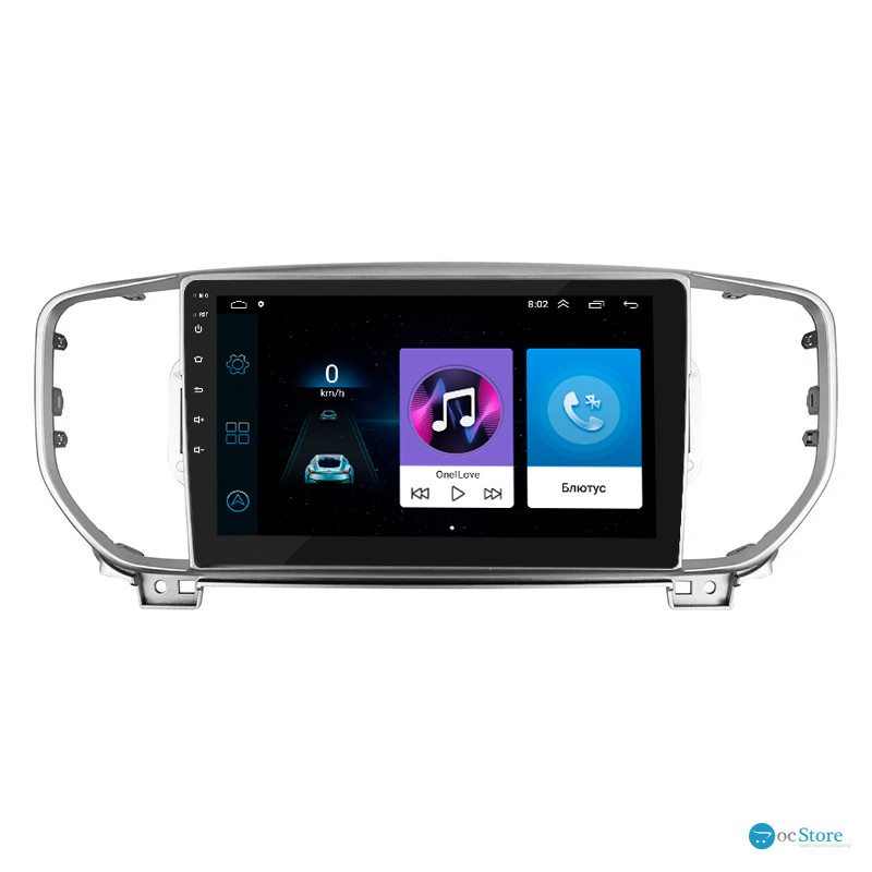 Штатная магнитола Lesko для Kia Sportage IV Рестайлинг 2018-н.в. экран 9" 1/16Gb Wi-Fi GPS Base