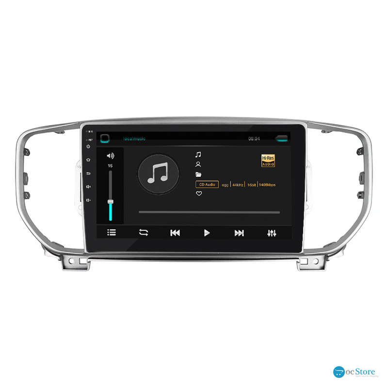 Штатная магнитола Lesko для Kia Sportage IV Рестайлинг 2018-н.в. экран 9" 2/32Gb 4G Wi-Fi GPS Top