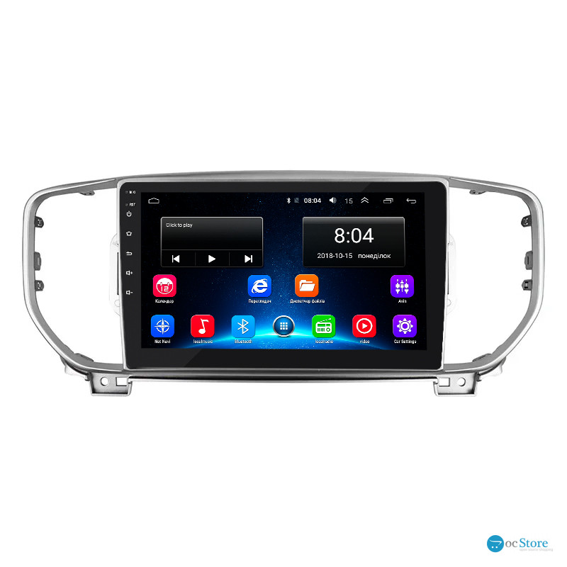 Штатная магнитола Lesko для Kia Sportage IV Рестайлинг 2018-н.в. экран 9" 2/32Gb Wi-Fi GPS Base