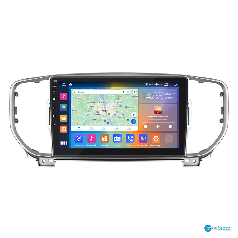 Штатная магнитола Lesko для Kia Sportage IV Рестайлинг 2018-н.в. экран 9" 2/32Gb CarPlay 4G Wi-Fi GPS Prime