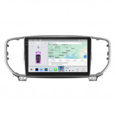 Штатная магнитола Lesko для Kia Sportage IV Рестайлинг 2018-н.в. экран 9" 4/64 QLED CarPlay 4G Wi-Fi GPS 360 Prime