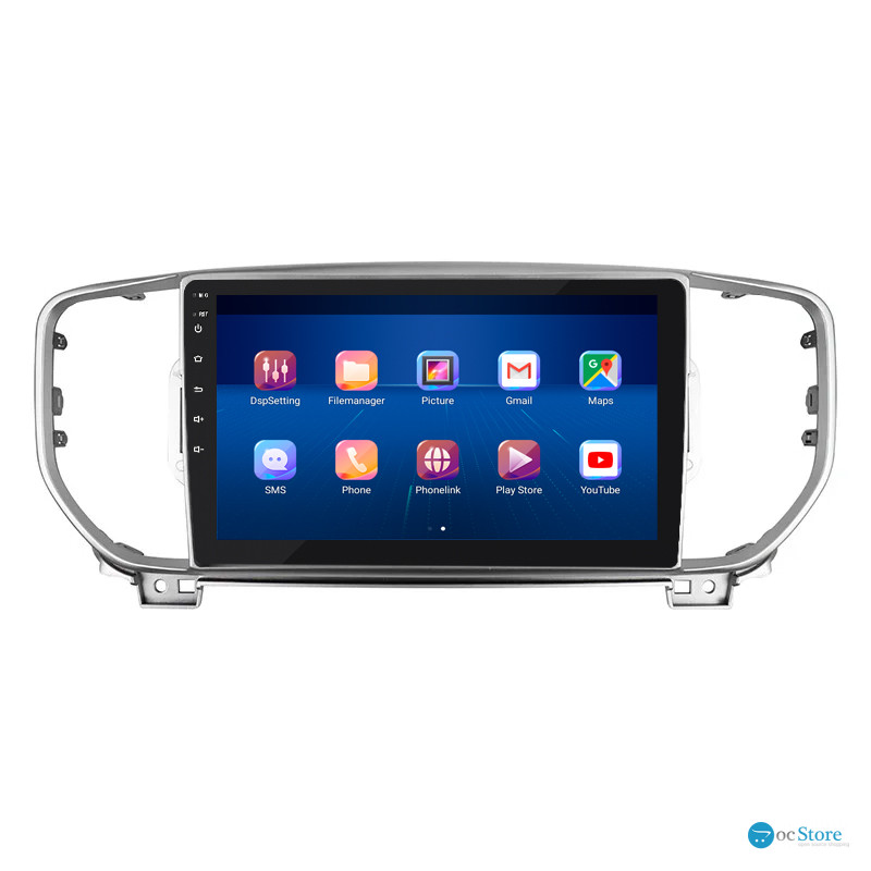 Штатная магнитола Lesko для Kia Sportage IV Рестайлинг 2018-н.в. экран 9" 6/128Gb 4G Wi-Fi GPS Top