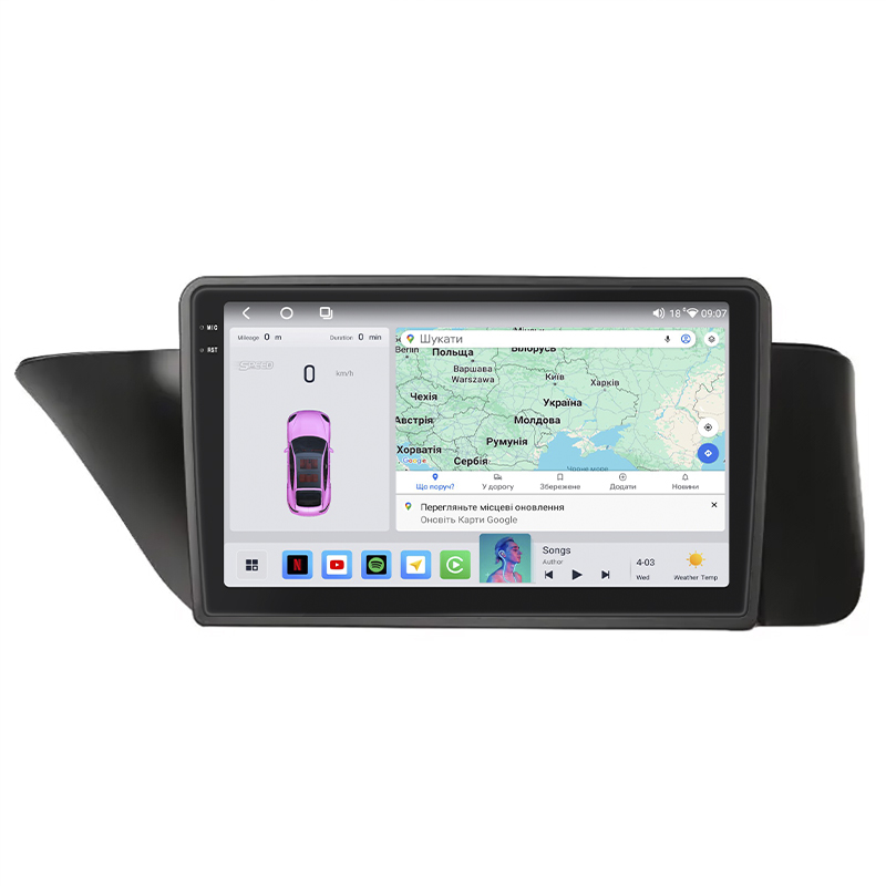 Штатная магнитола Lesko для Lexus ES VI Рестайлинг 2015-2018 экран 9" 4/64 QLED CarPlay 4G Wi-Fi GPS 360 Prime