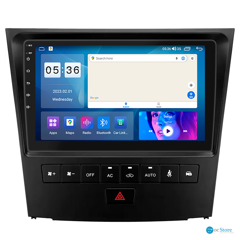 Штатная магнитола Lesko для Lexus GS III 2004-2007 экран 9" 4/64Gb CarPlay 4G Wi-Fi GPS Prime