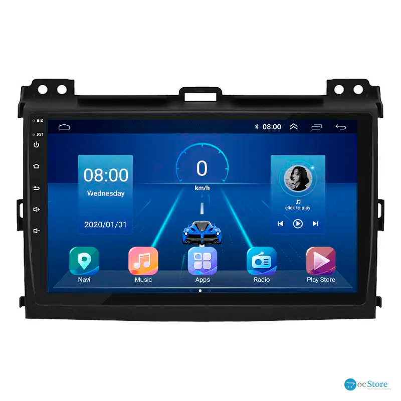 Штатная магнитола Lesko для Lexus GX I 2002-2009 экран 9" 2/32Gb 4G Wi-Fi GPS Top