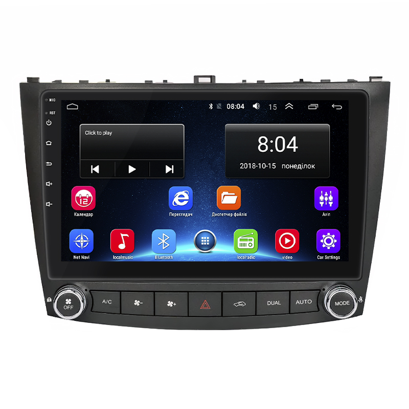 Штатная магнитола Lesko для Lexus IS II Рестайлинг 2 2010-2013 экран 10" 2/32Gb Wi-Fi GPS Base