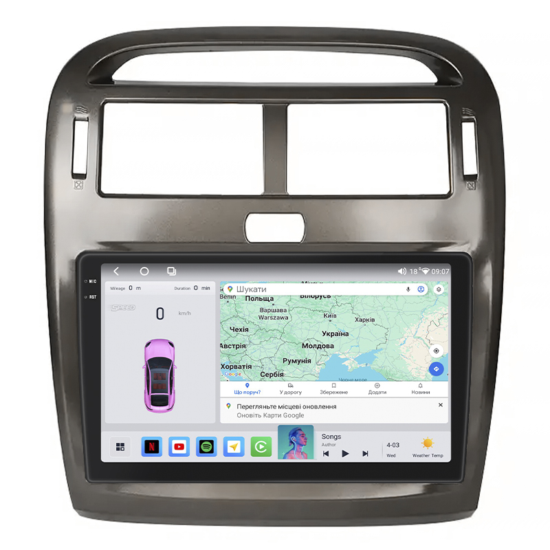 Штатная магнитола Lesko для Lexus LS III Рестайлинг 2003-2006 экран 9" 4/64 QLED CarPlay 4G Wi-Fi GPS 360 Prime