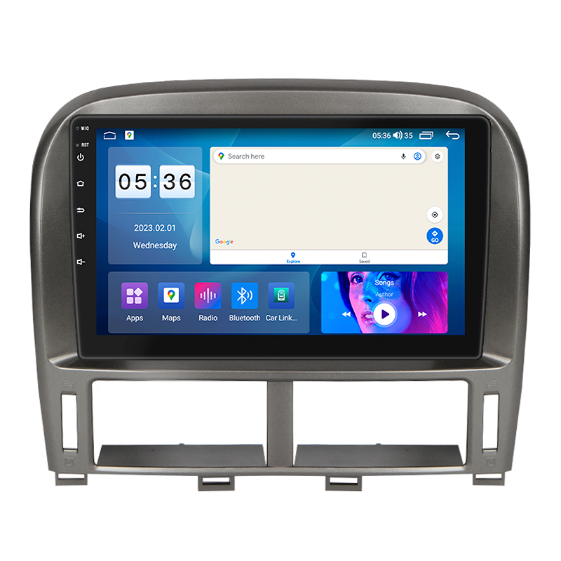 Штатная магнитола Lesko для Lexus LS III Рестайлинг ver 2 2003-2006 экран 9" 2/32Gb CarPlay 4G Wi-Fi GPS Prime