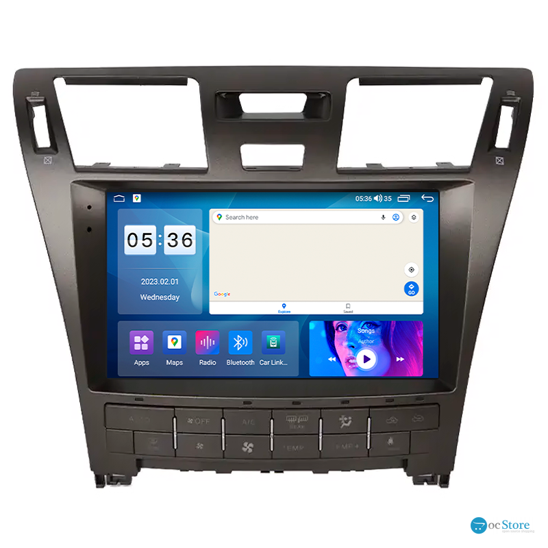 Штатная магнитола Lesko для Lexus LS IV Рестайлинг 2009-2012 экран 10" 2/32Gb CarPlay 4G Wi-Fi GPS Prime