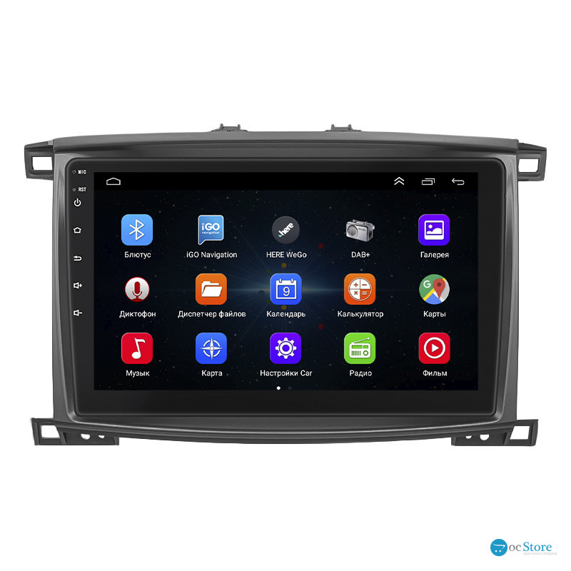 Штатная магнитола Lesko для Lexus LX II Рестайлинг 2002-2007 экран 10" 1/16Gb Wi-Fi GPS Base