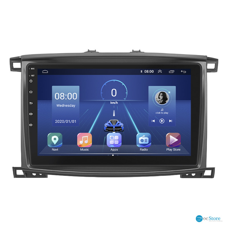 Штатная магнитола Lesko для Lexus LX II Рестайлинг 2002-2007 экран 10" 2/32Gb 4G Wi-Fi GPS Top