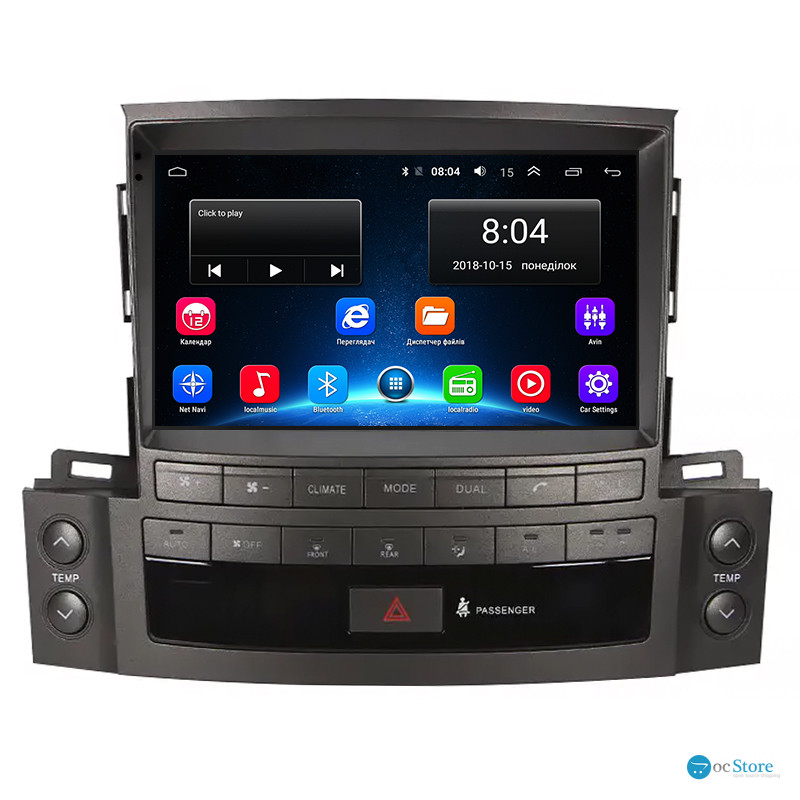 Штатная магнитола Lesko для Lexus LX III 2007-2012 экран 9" 2/32Gb Wi-Fi GPS Base