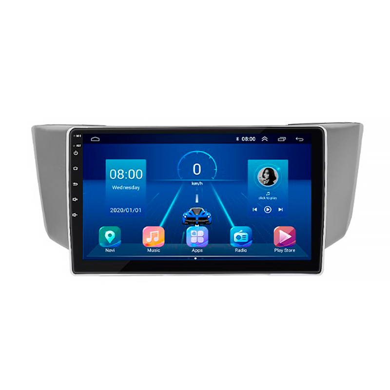 Штатная магнитола Lesko для Lexus RX II 2003-2006 экран 9" 4/64Gb 4G Wi-Fi GPS Top