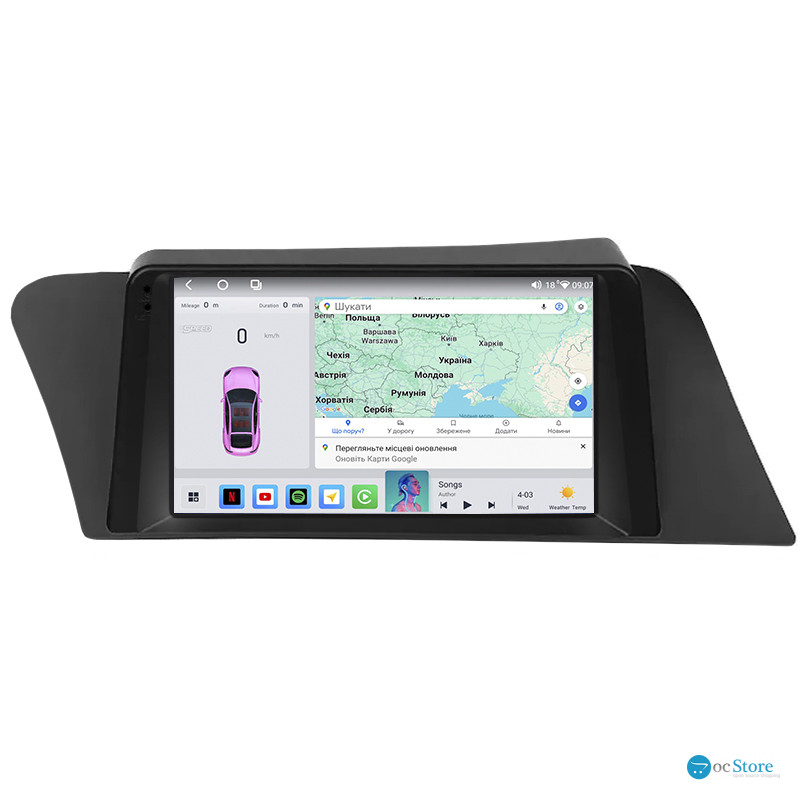 Штатная магнитола Lesko для Lexus RX III Рестайлинг 2012-2015 экран 9" 4/64 QLED CarPlay 4G Wi-Fi GPS 360 Prime